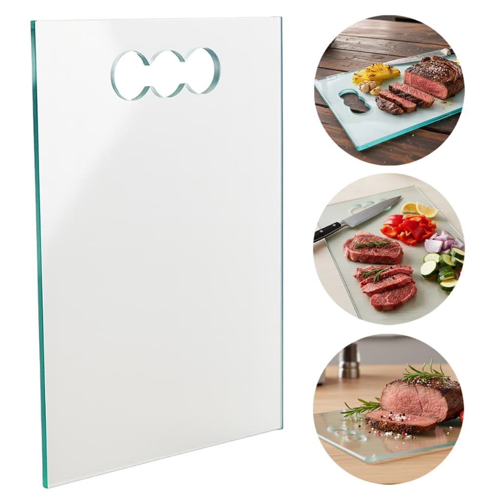 Tábua Vidro Temperado 40x25cm ou 35x25cm 10mm Alta Resistência Cozinha Corte