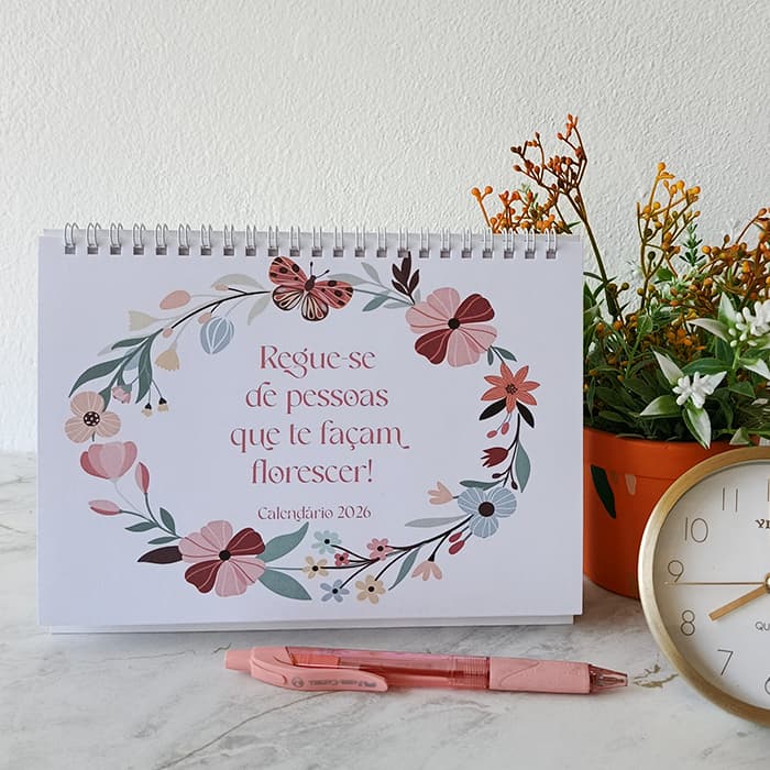 Calendário de mesa Florescer