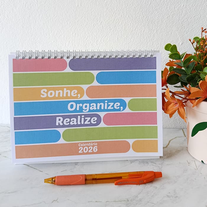 Calendário de Mesa Colors