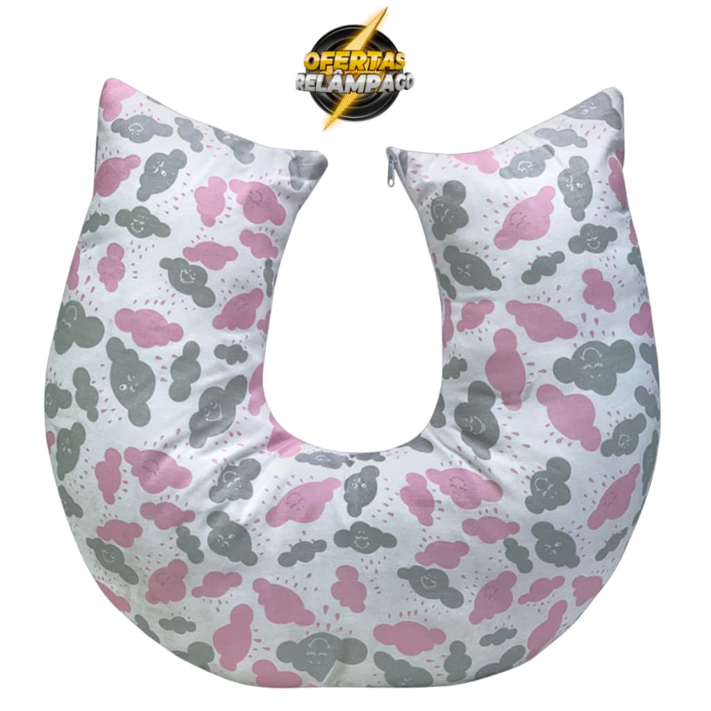 Almofada Amamentação Para Amamentar Travesseiro Com Laço Estampada Algodão
