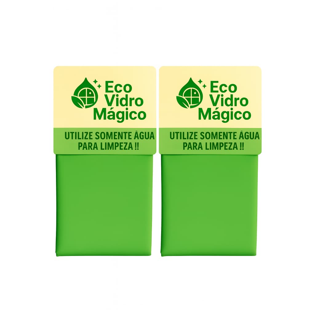 2 Panos ECOVIDRO MAGICO  Limpa Vidros, cozinha, pano ecológico, Espelhos e Inox 40 x40cm