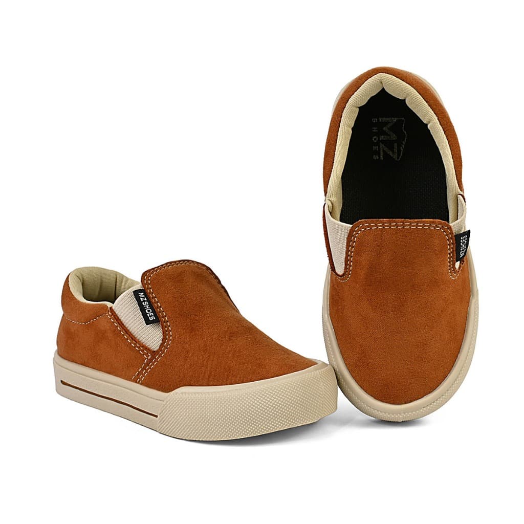 Tênis Slip On Infantil Menino Iate Calce Fácil Casual Caramelo Lolikids