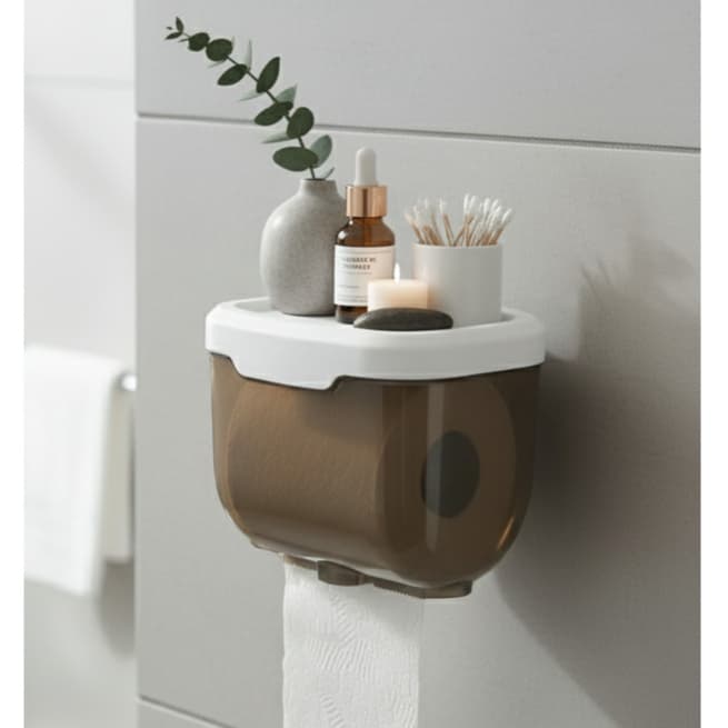 Papel Higiênico De Parede Cinza  À Prova D 'Água Colável 3M