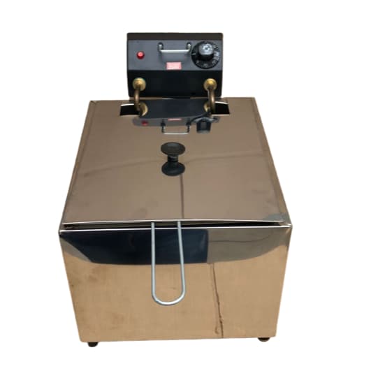 Fritadeira 8 litros elétrica linha profissional cuba inox COM TAMPA