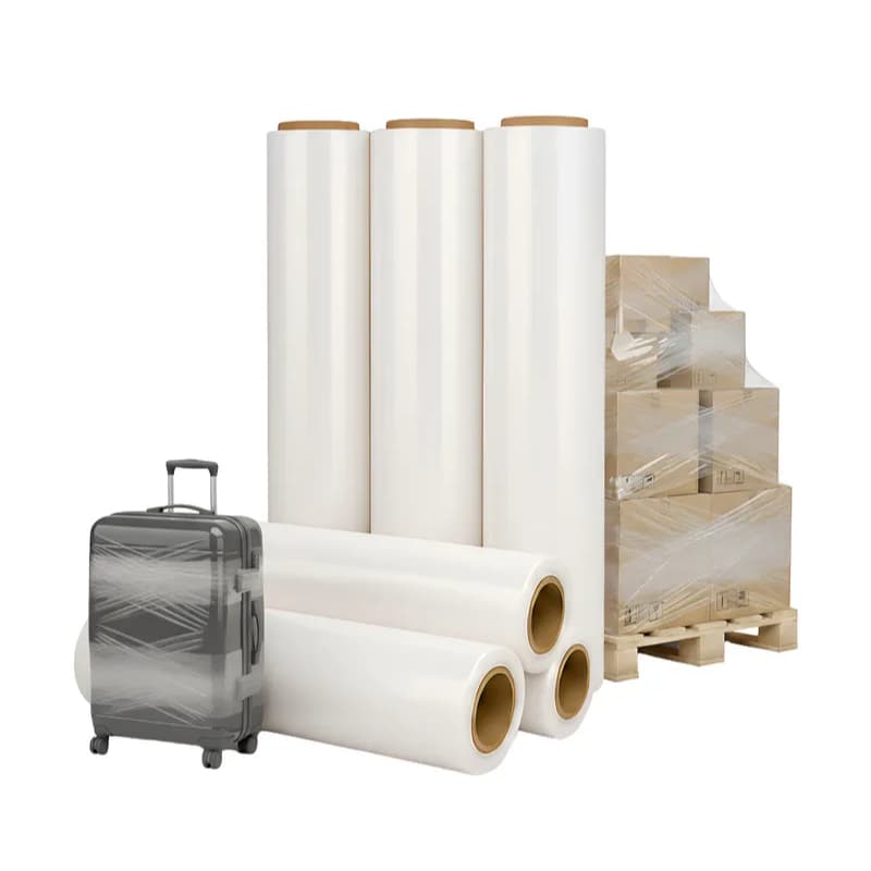 Bobina Filme Stretch 50x350metros - 1 Rolo virgem 3kg paletização - Rolo 100m Protetor volante Aplicador