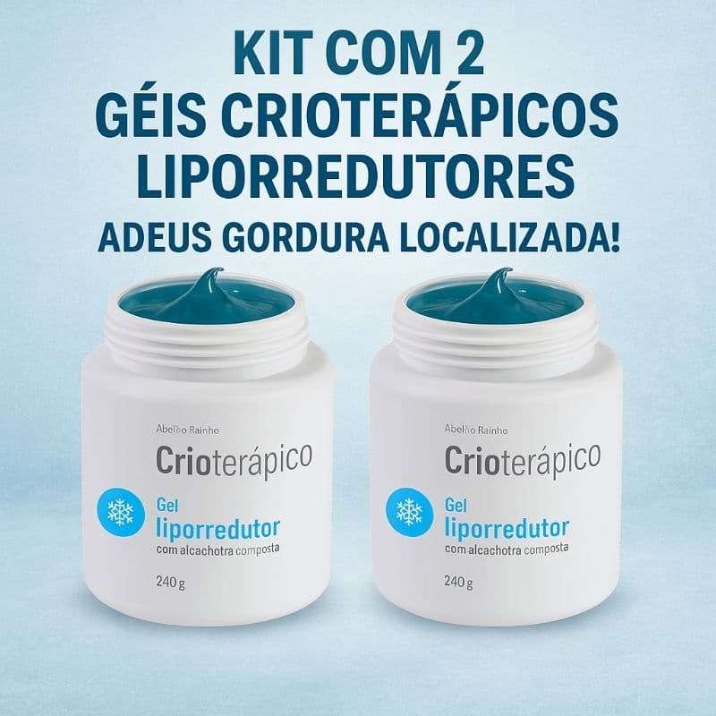 Kit com 2 Géis Crioterápicos Liporredutores 240g – Abelha Rainha