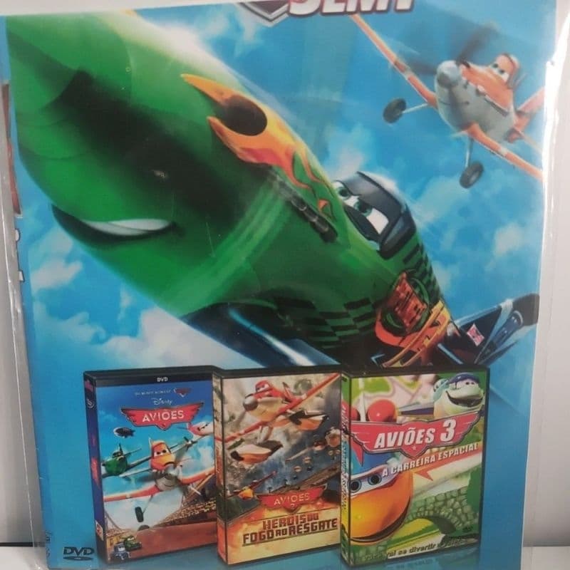 dvd Aviões 3x1 novo