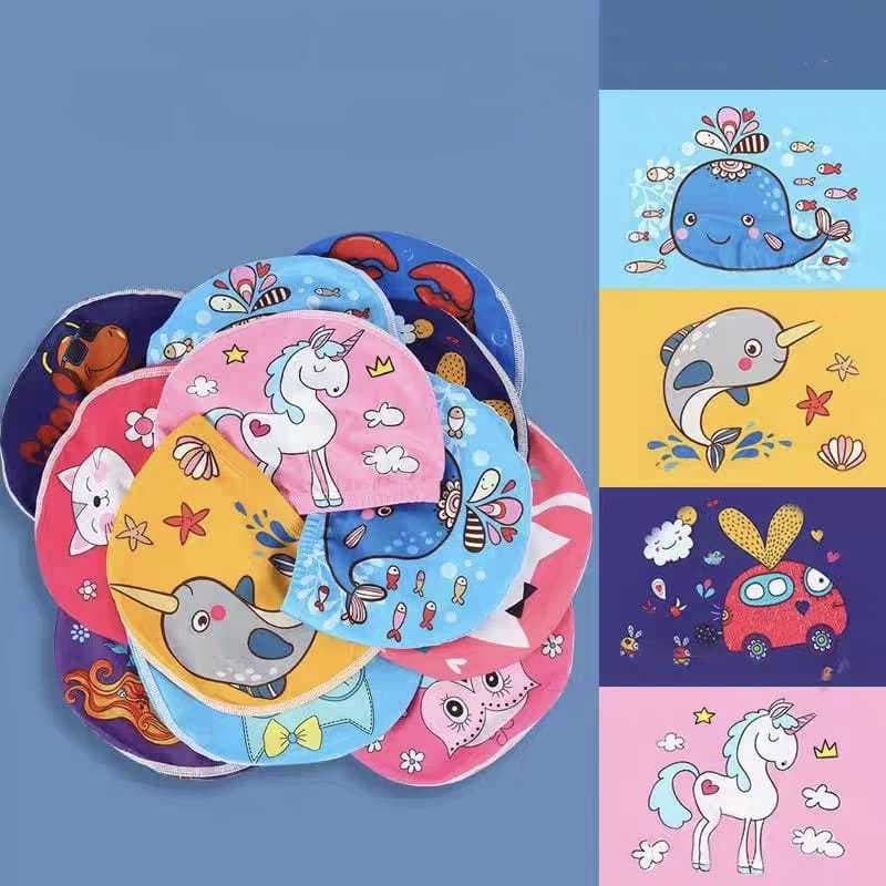 Toucas de Natação Infantil de Tecido Personagens Kids Piscina não aperta as orelhas