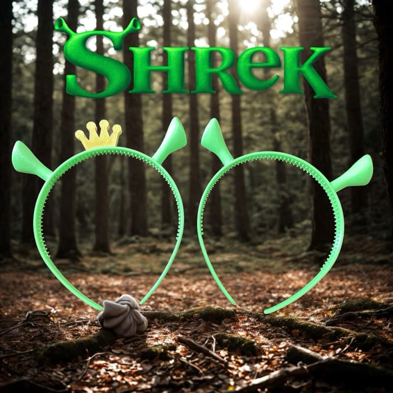 Tiara Orelha Shrek  Fiona Arquinho para Fantasia