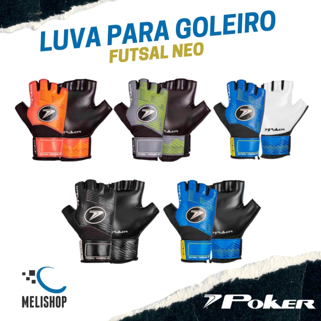 Luva Goleiro Futsal Training NEO Poker Aderência, Conforto e Alta Durabilidade