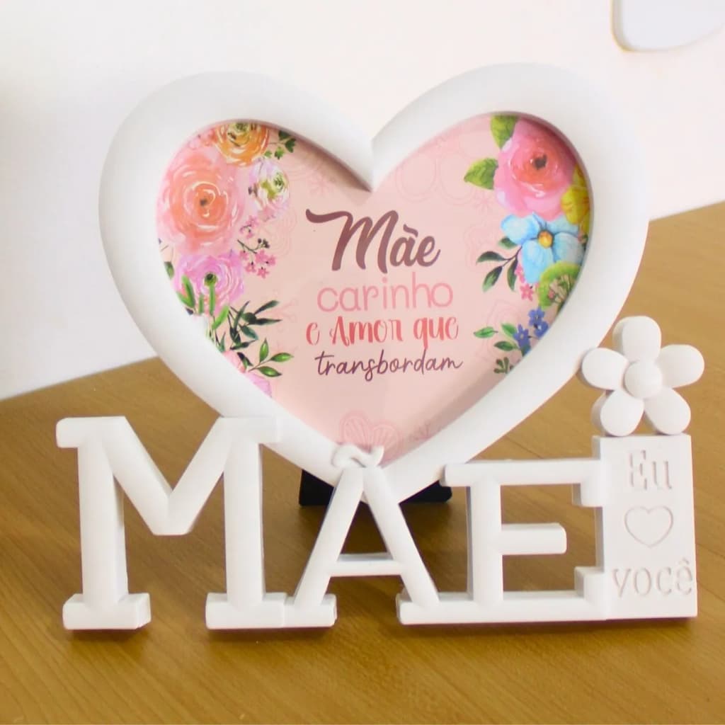 Porta Retrato Dia Das Mães Presente Especial Amor Decoração MDF 21x18cm