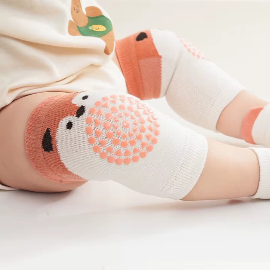 Kit de 3 Pares de Joelheira Protetor Infantil Antiderrapante para Bebê Engatinhar Proteção Segurança