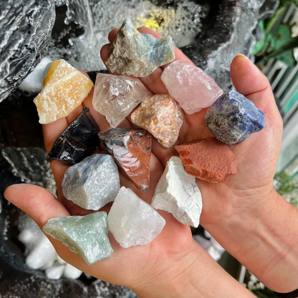 Kit Cristais Naturais Pedras Brutas Sinta Escolha o seu e Transforme sua Energia