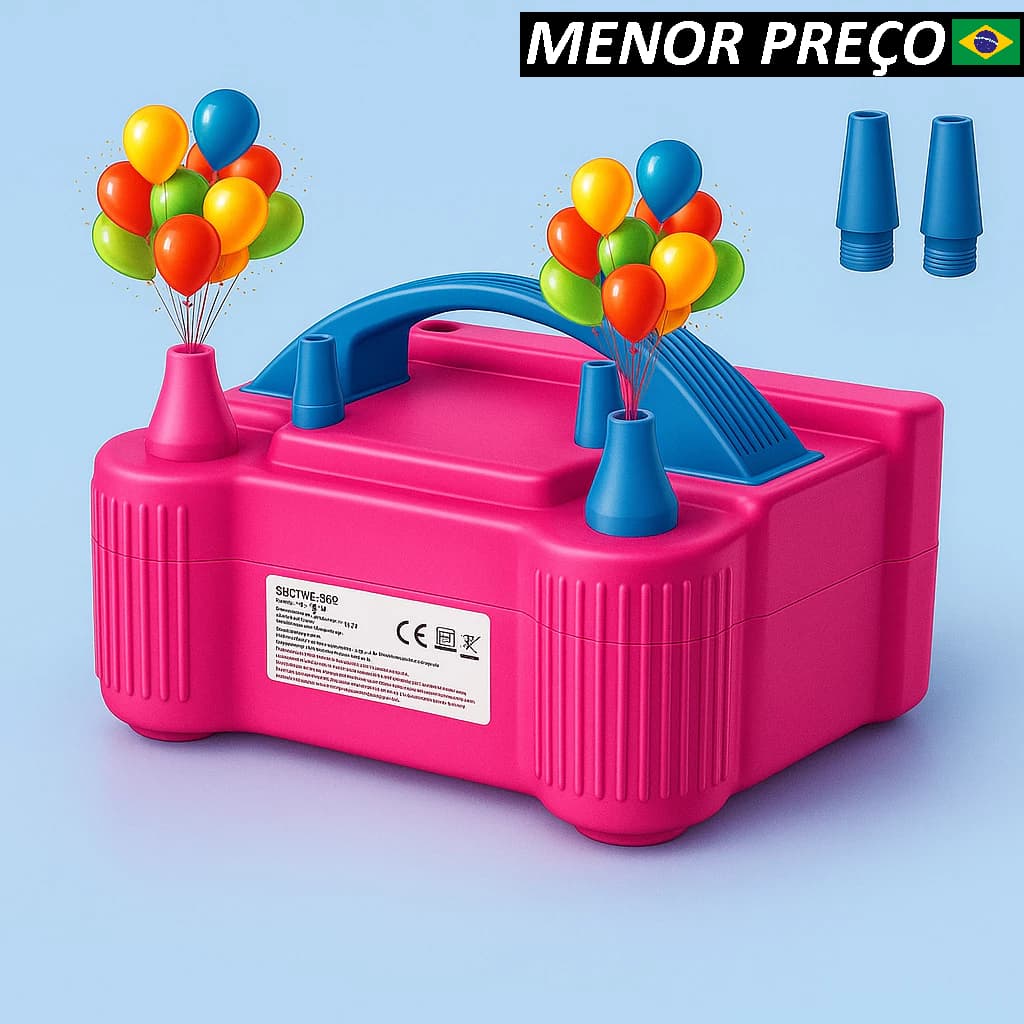 Bomba de Encher Balões Bexigas Inflador Elétrico Bola de Festas 110v/220v - OFerta