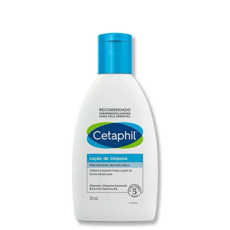 Loção de Limpeza Facial Cetaphil Pele Seca e Sensível com 120ml Validade 07/2026