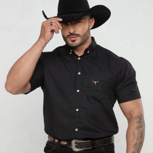 Camisa Xadrez Cowboy Western Premium Confort Manga Curta Botao na Gola Americana Envio Imediato