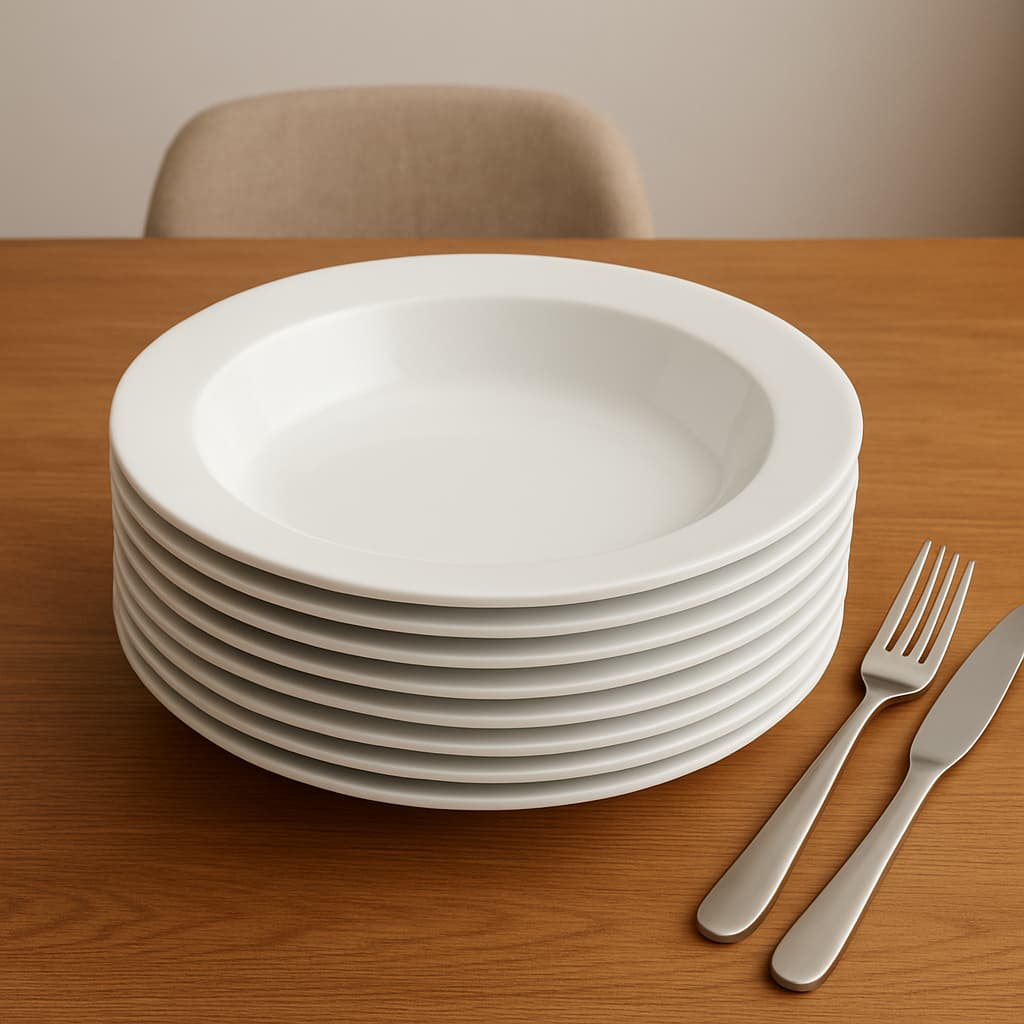 KIT  PRATO FUNDO RESISTENTE CALOR JANTAR ALMOÇO COZINHA PRATICO