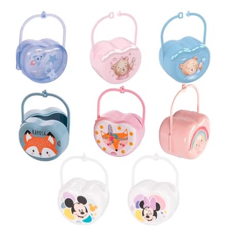 Porta Chupeta Com Alça Dec Menina Menino Personagens Disney 140ml Plasútil