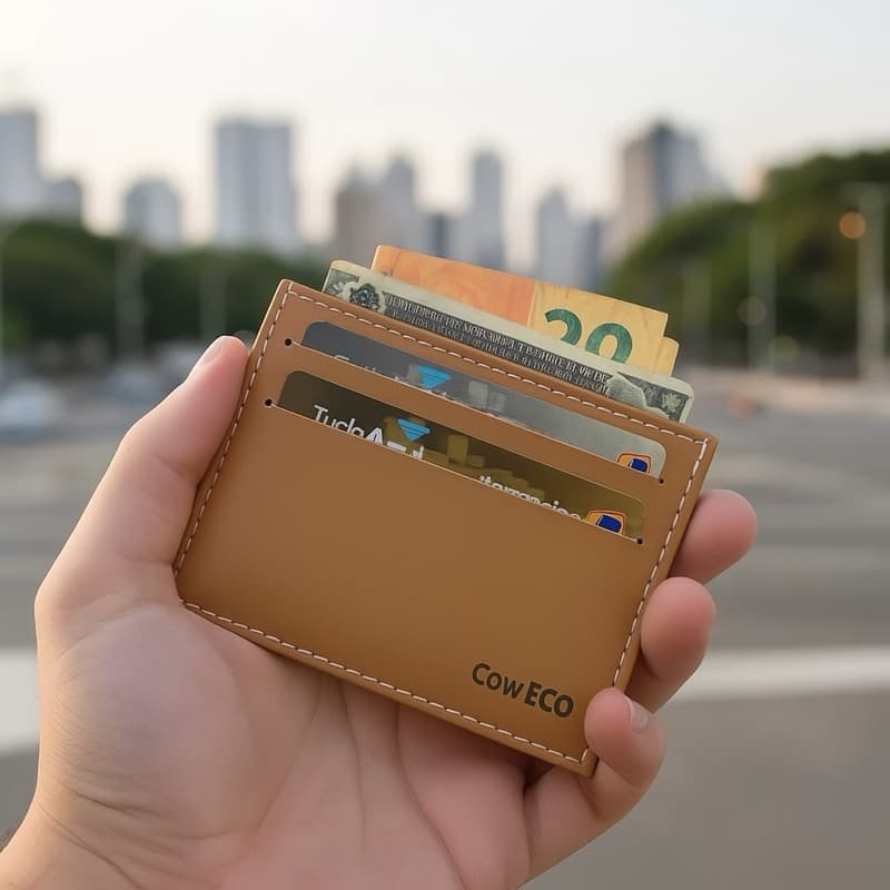 Porta Cartão PERSONALIZADO Slim Couro CNH Logo Nome Iniciais Gravação Laser