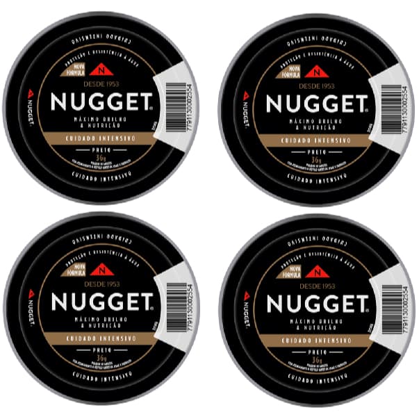 Kit c/ 4 Ceras em Pasta Nugget 36g Preto