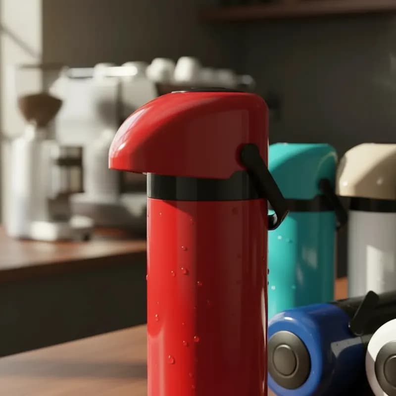 Garrafa Térmica de Pressão Café Air Pot Inox Slim 1,0L Verona 1,0Litro Cozinha Chá Leite Água Quente Premium p/ cozinha