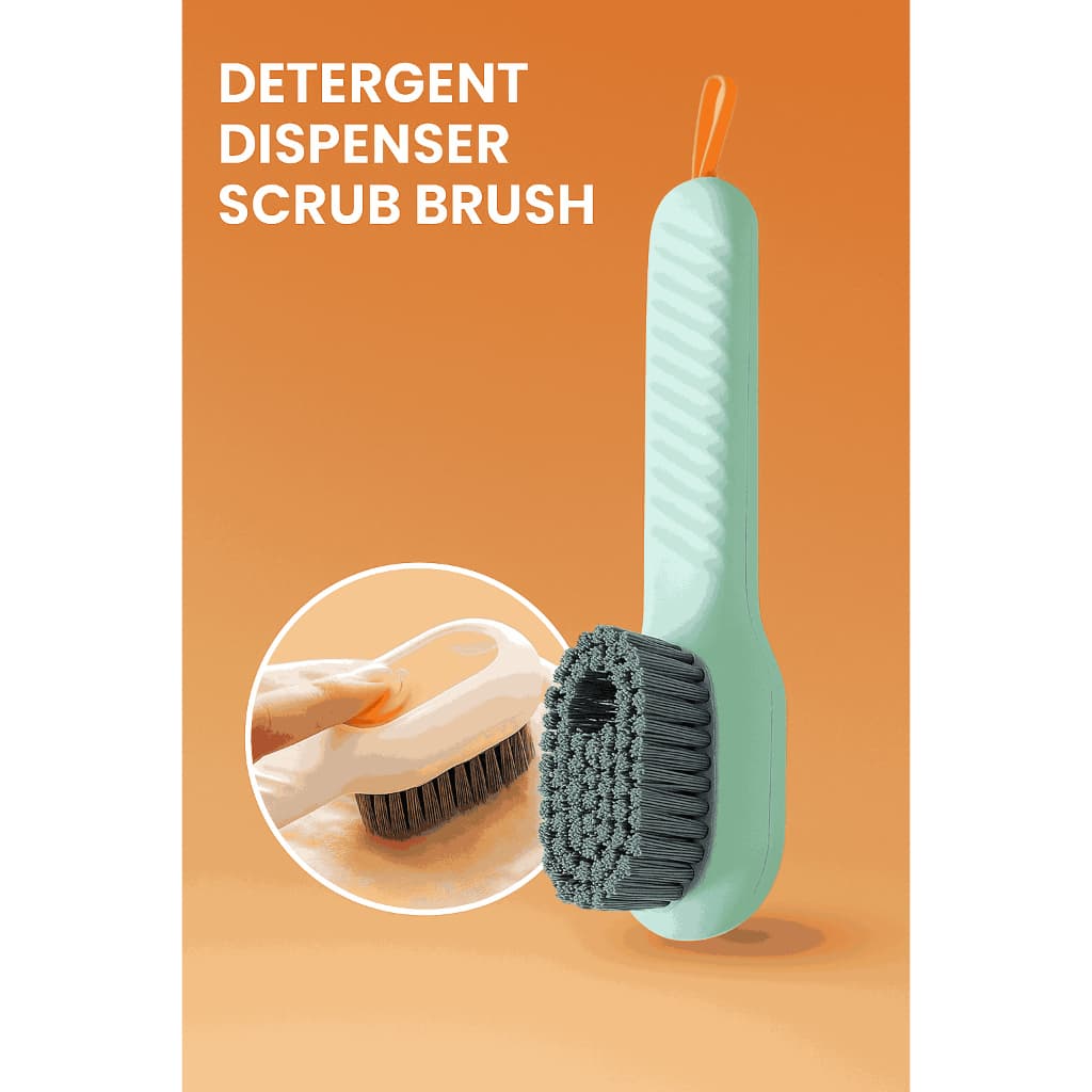 Escova de Limpeza com Dispenser de Sabão – Ideal para Roupas, Tênis e Cozinha