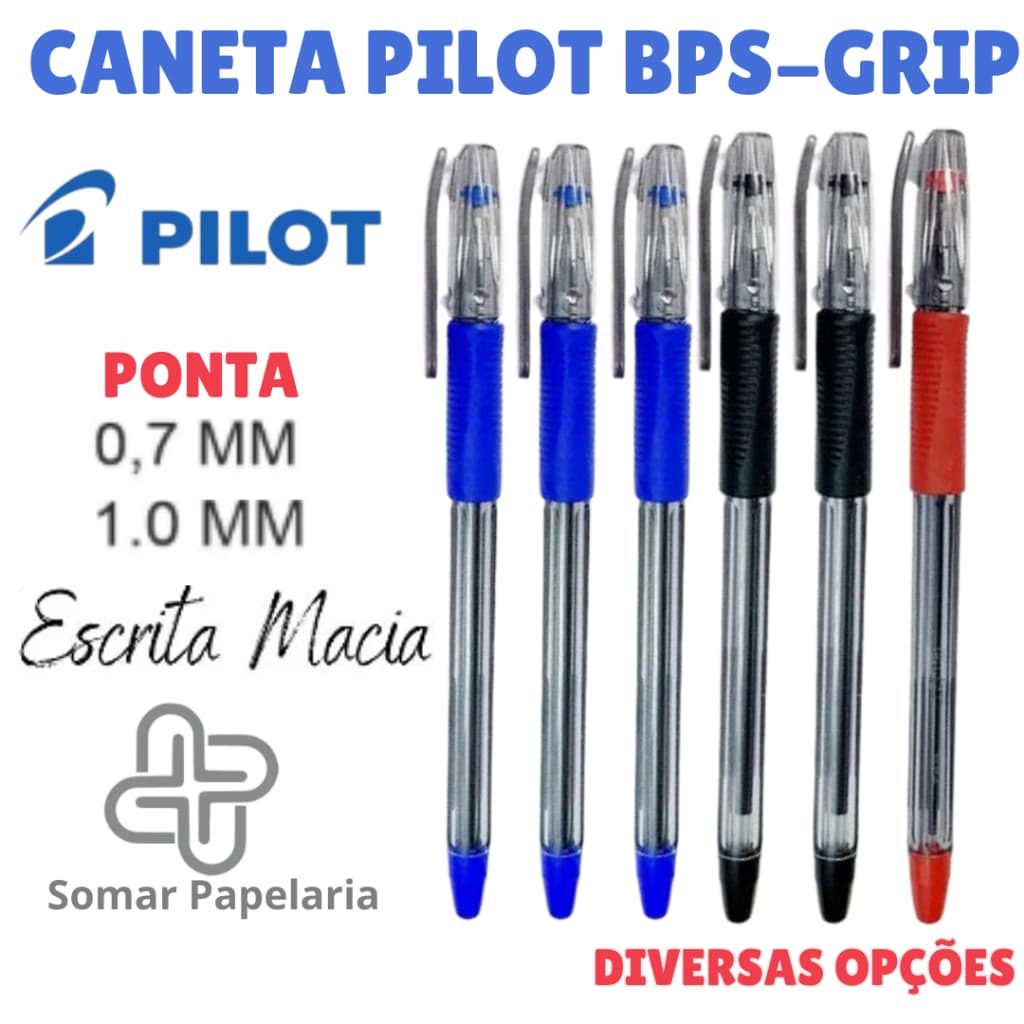 Caneta Esferográfica PILOT BPS-GRIP 0.7 ou 1.0