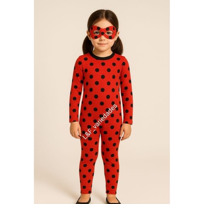 fantasia INFANTIL da LADYBUG macacão LONGO