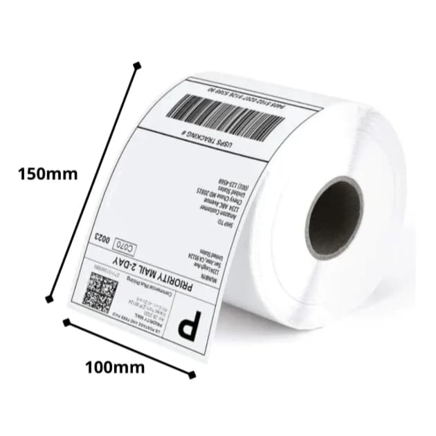 4 Rolos Etiqueta 10x15 100x150 Térmica Serrilha Zebra Elgin Cor Branco