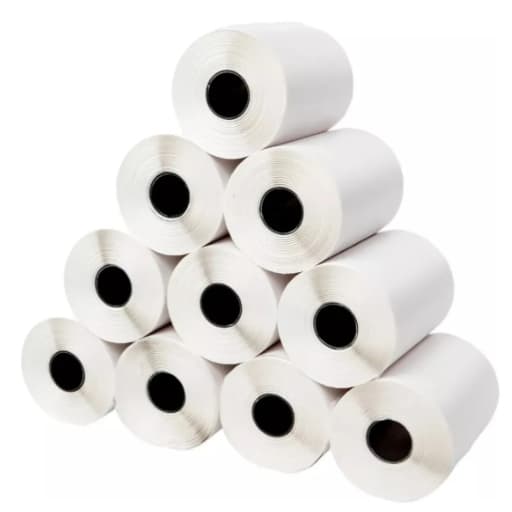 10 Rolos Etiqueta Térmica 100x150 10x15 Shopee Mercado Livre Shein Zebra Elgin Cor Branco