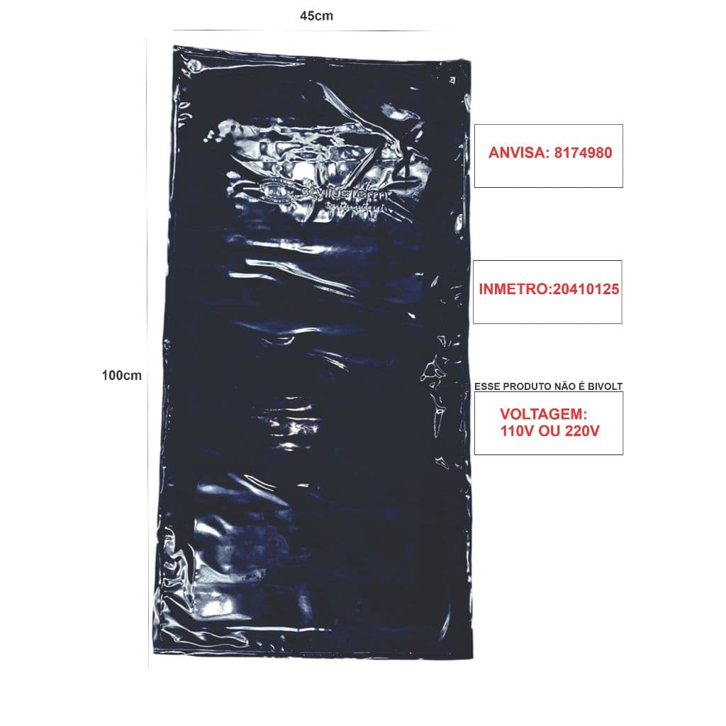 Manta Térmica Estética Corporal 100x45 ANVISA Infra 2 Temperaturas