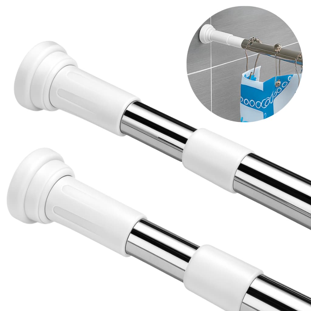 Varão Extensível para Cortina de Pia de Cozinha, Cortina Box Banheiro Retrátil e ajustável