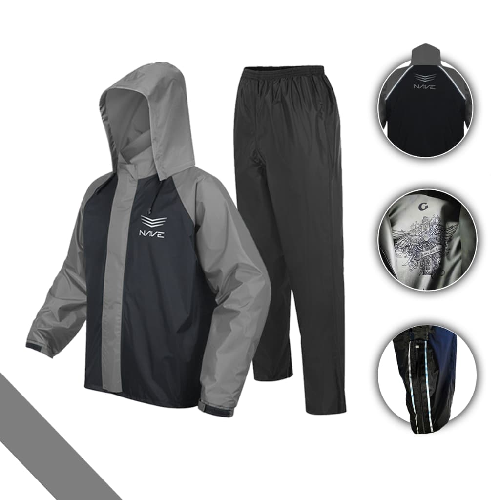 Capa Roupa De Chuva Motoqueiro Moto Nylon Nave Bicolor