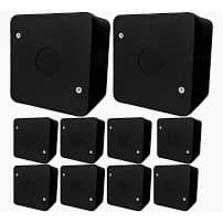 KIT COM 10 Caixa Proteção Para Câmera Organizadora MICRO Ip55 Cor Preto STILUS