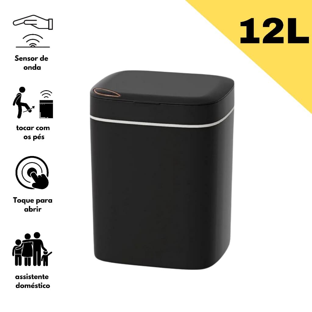 Lixeira Inteligente 12/14/16 Litros USB com Sensor Automático