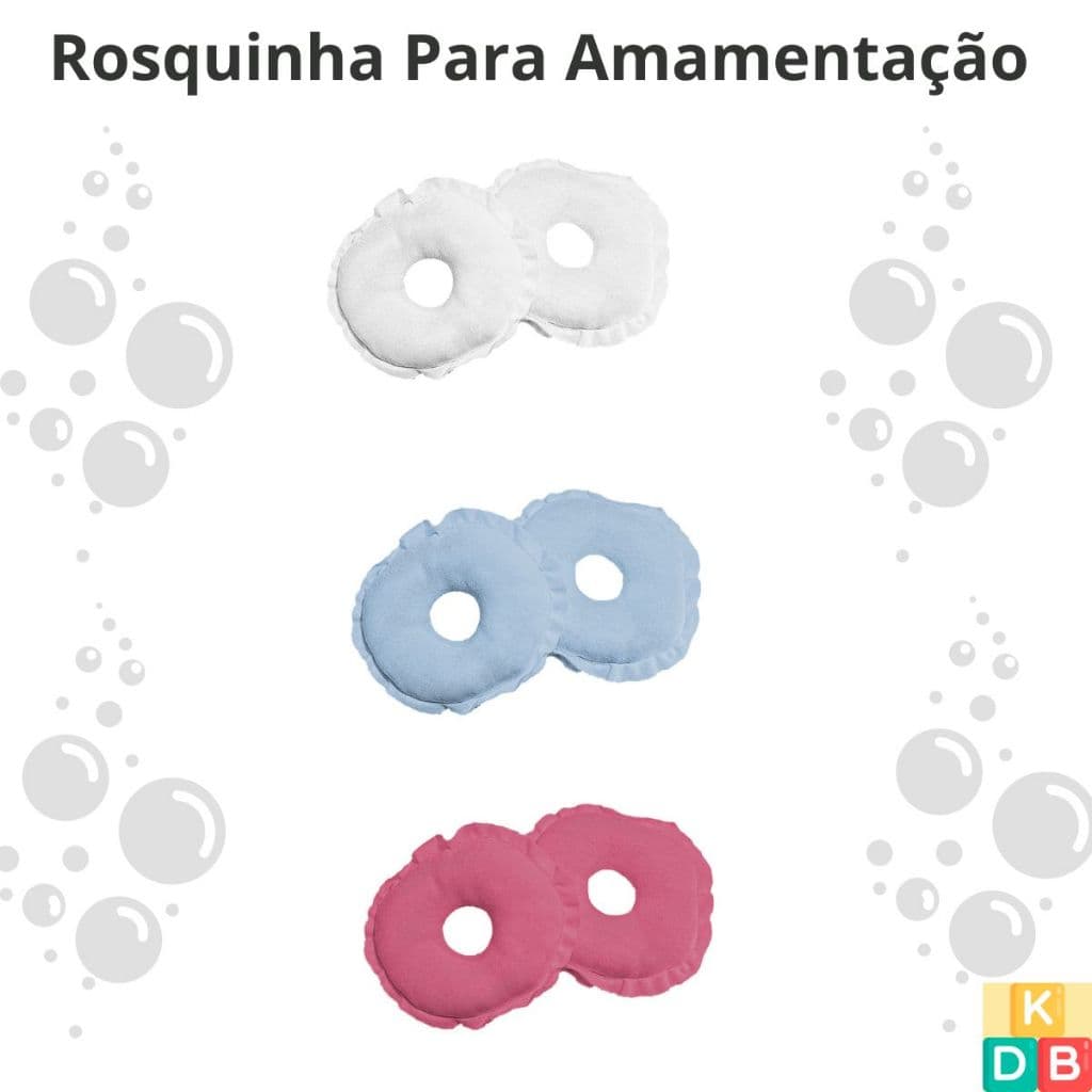 Kit 3 Pares de Rosquinha Amamentação Confortável e Anatômica para Bebê Maternidade Suporte Pós-Parto