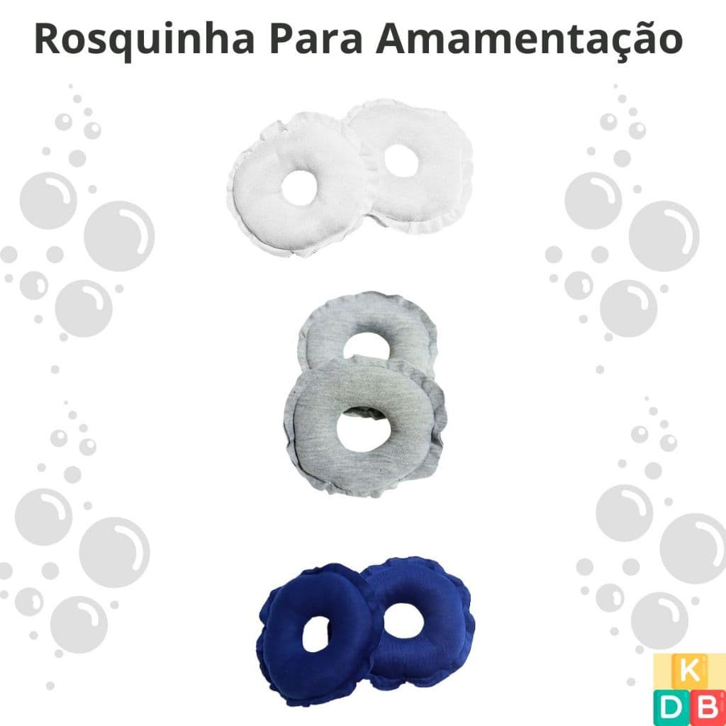 6 Rosquinhas Para Amamentação Almofada Ergonômica para Mãe Pós-Parto Macia de Algodão e Lavável