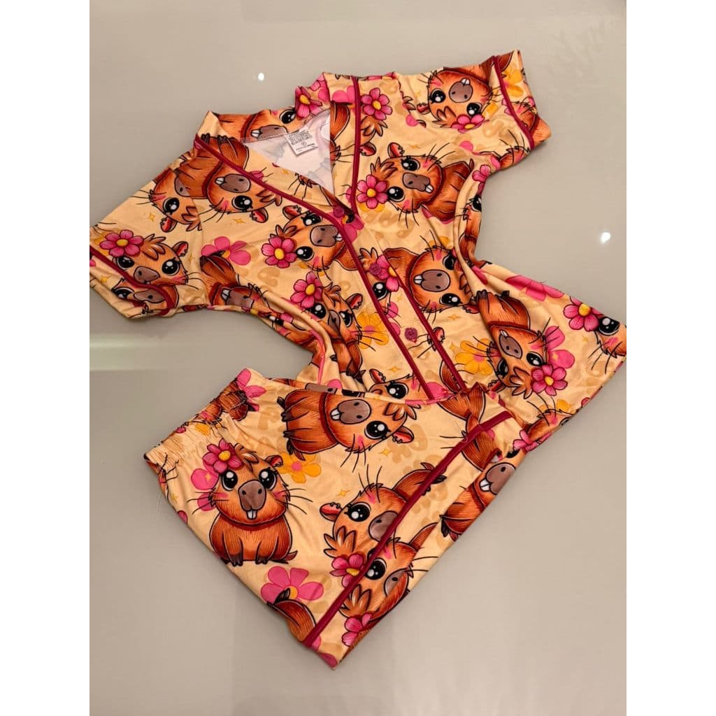 Pijama Infantil Blogueira Estampado em Suede