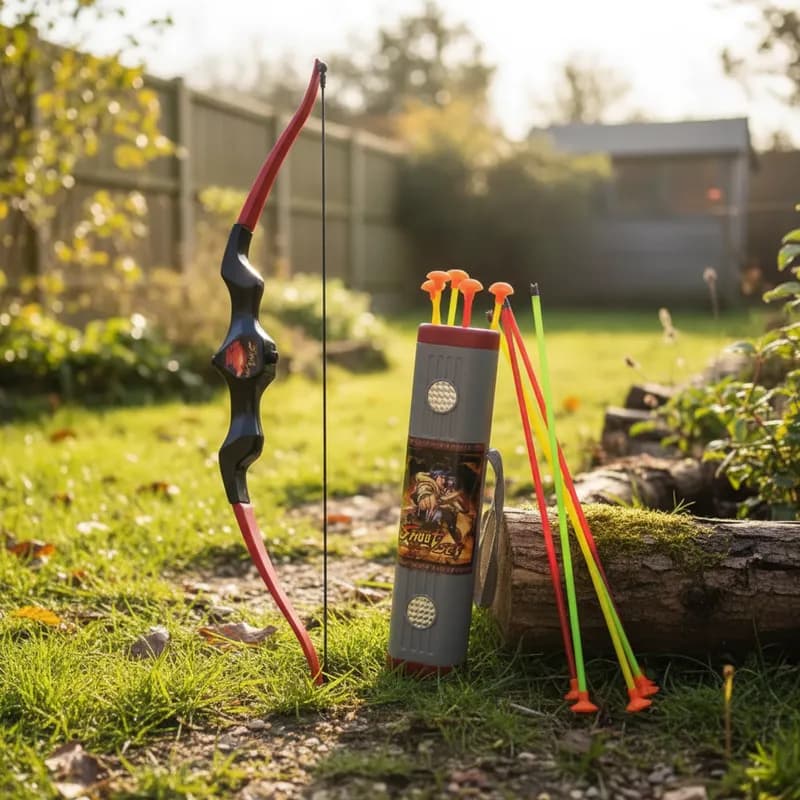 Brinquedo Arco Flecha Criança Lança Dardos Bolsa C/ Aljava
