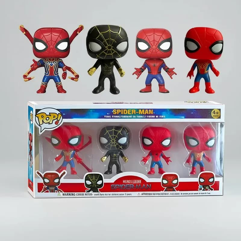 Kit Figuras De Ação Homem Aranha Pop! Com 04 Unidades Spider