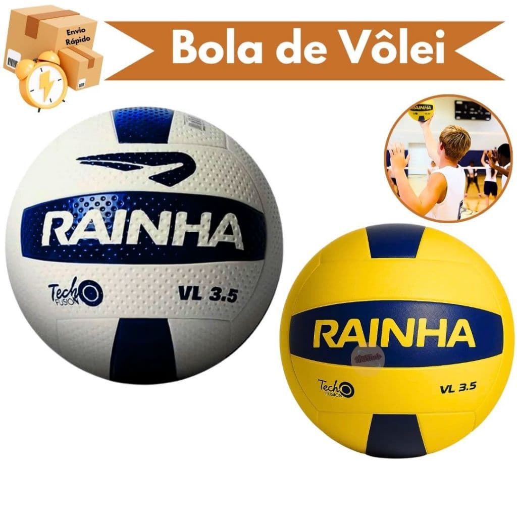 Bola De Vôlei Rainha Original 3 5 Amarela Branca