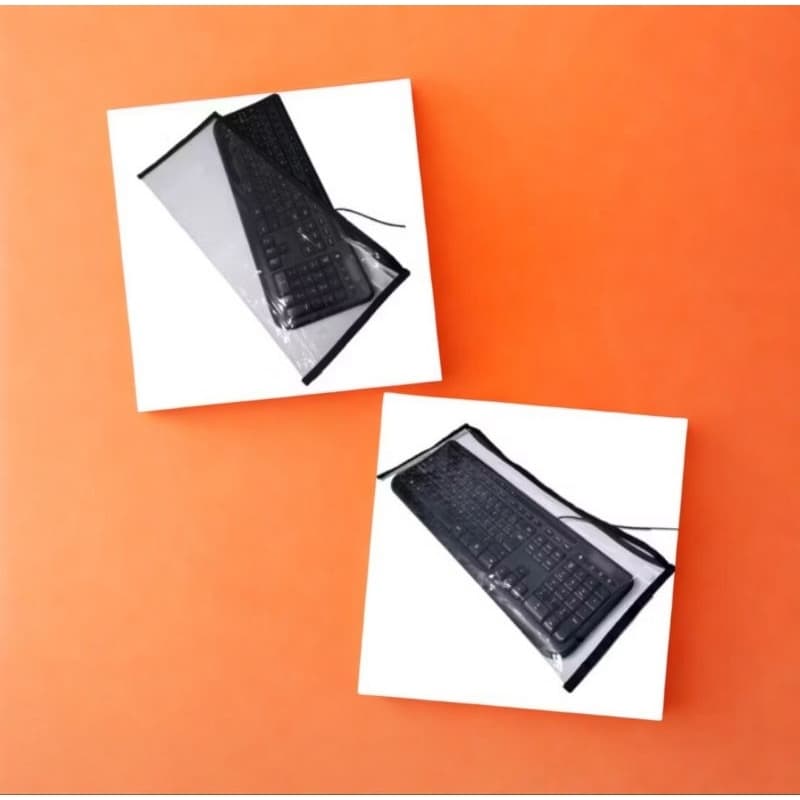 Capa Proteção Para Teclado De Computador Sem Ziper Em Plastico Cristal Transparente C46 x L16 X A3CM
