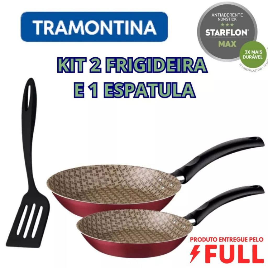 Frigideira Antiaderente Tramontina 2 peças Serie Especial + 1 ESPÁTULA