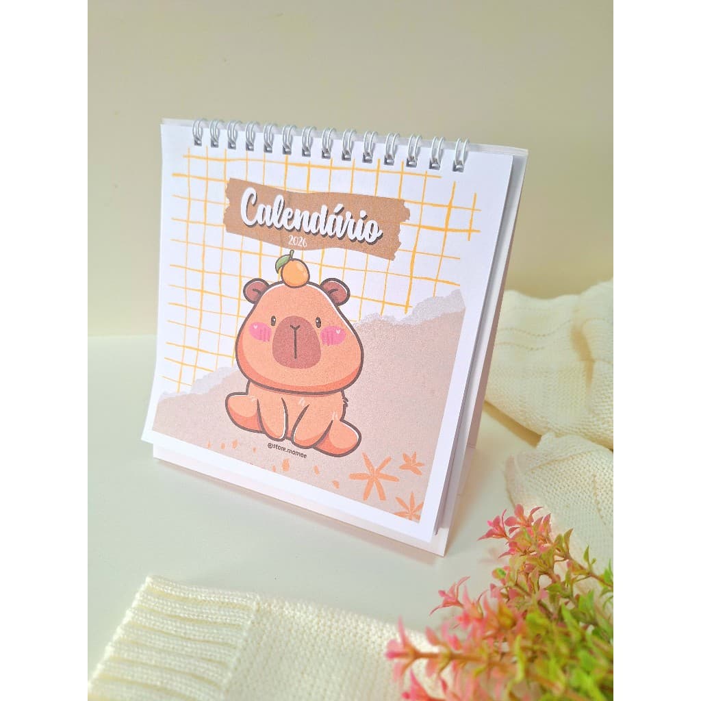 Calendário de Mesa 2026 Capivara