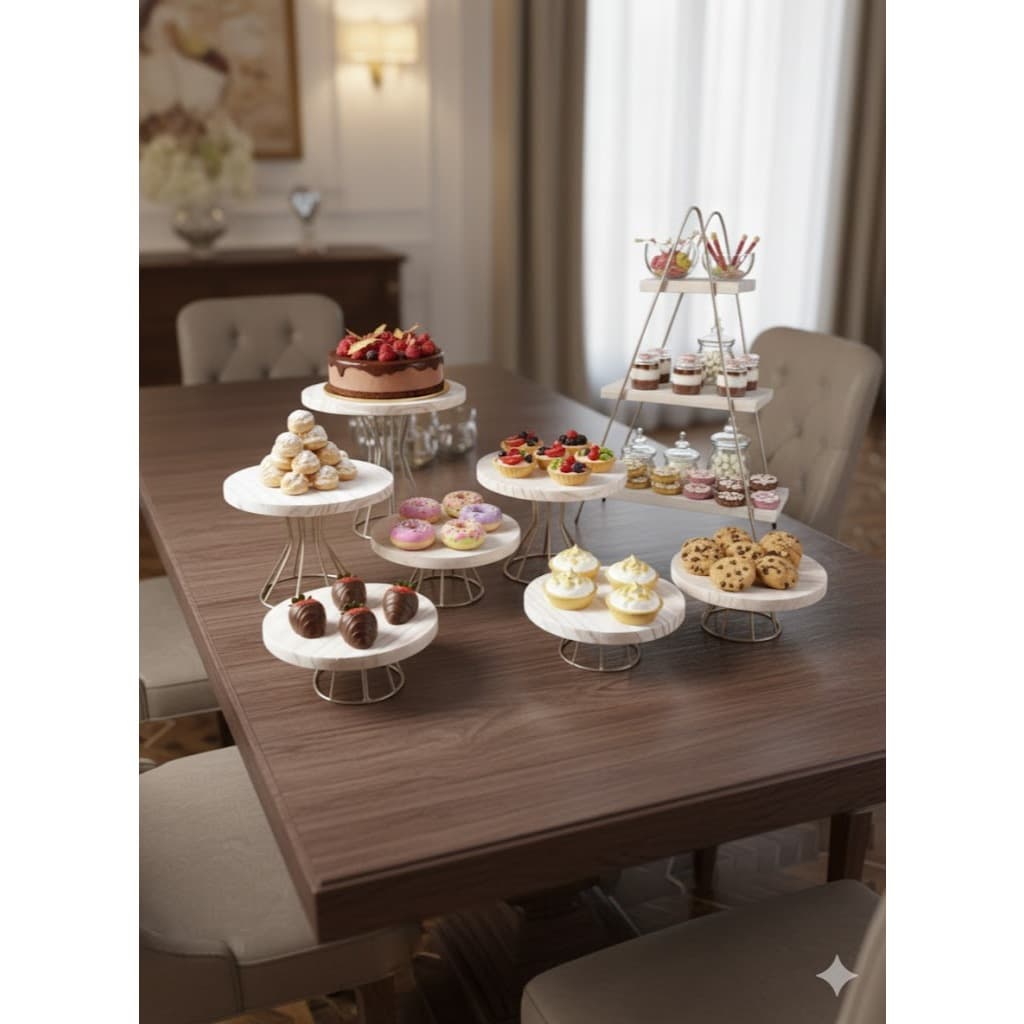 kit 5 boleiras + prateleiras decorativa escadinha