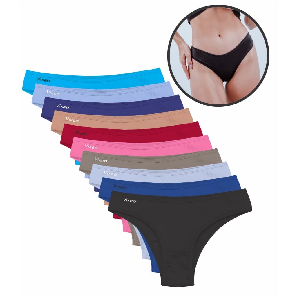 Kit Calcinha Feminina de Algodão Adulto Lisas Modelo Vies