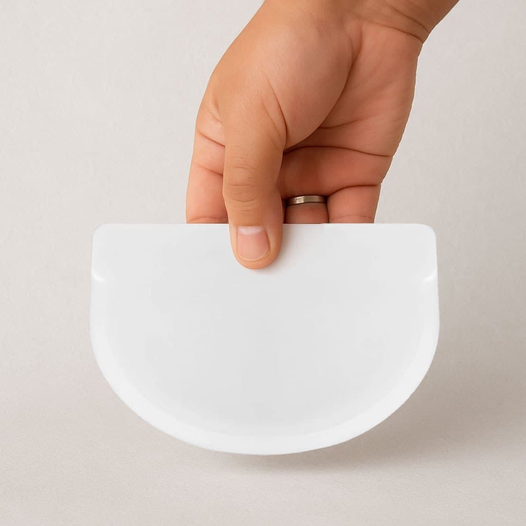 Raspadeira Meia Lua - Espátula Espalha Glacê Decora Bolo (pão Duro Sem Cabo) Branco