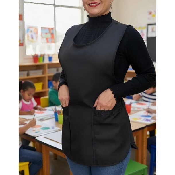 Bata Avental frente e costas com dois bolsos