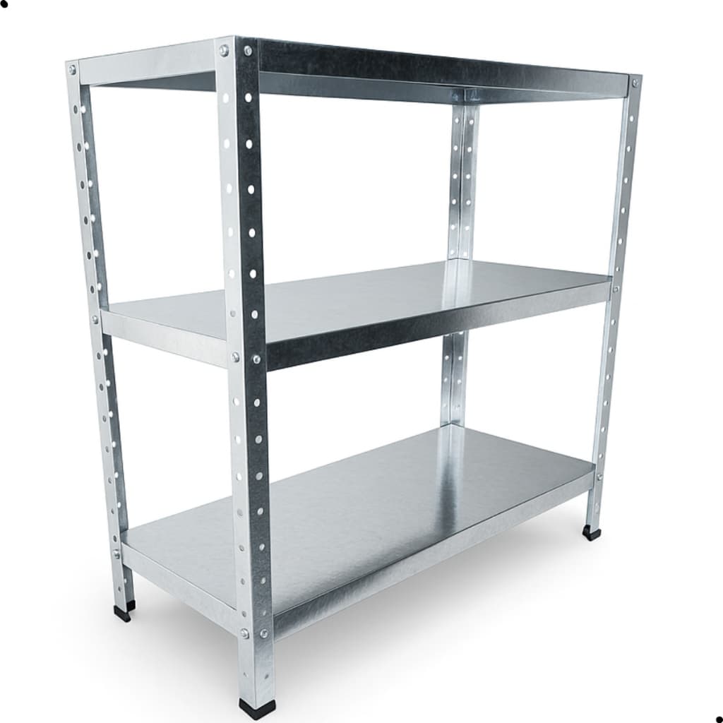 Armário de Aço Compacto Estante Com 3 Prateleiras Capacidade 45kg - 70cm x 70cm x 30cm Reforçada