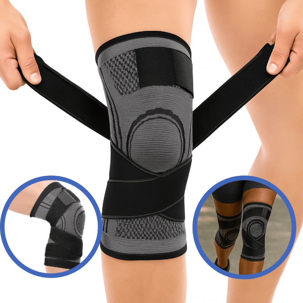 Joelheira Alta Compressão Ortopédica Ajustável Elástica Tensor Alívio de Dor Proteção Eportes